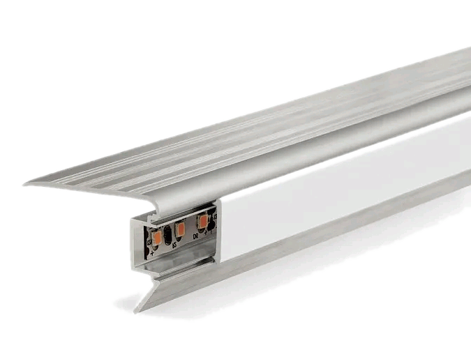 Perfil de aluminio para borde de escalón