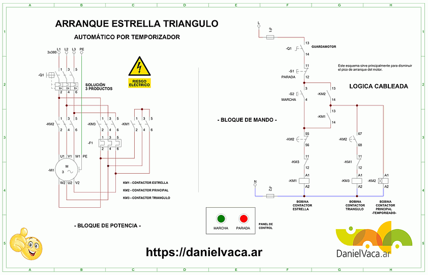 Arranque estrella-triangulo con lógica cableada